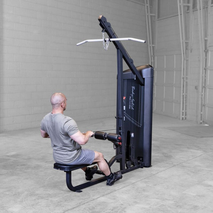 Body-Solid Pro Clubline Series II Lat Pull Seated Row S2LATX demo man low row