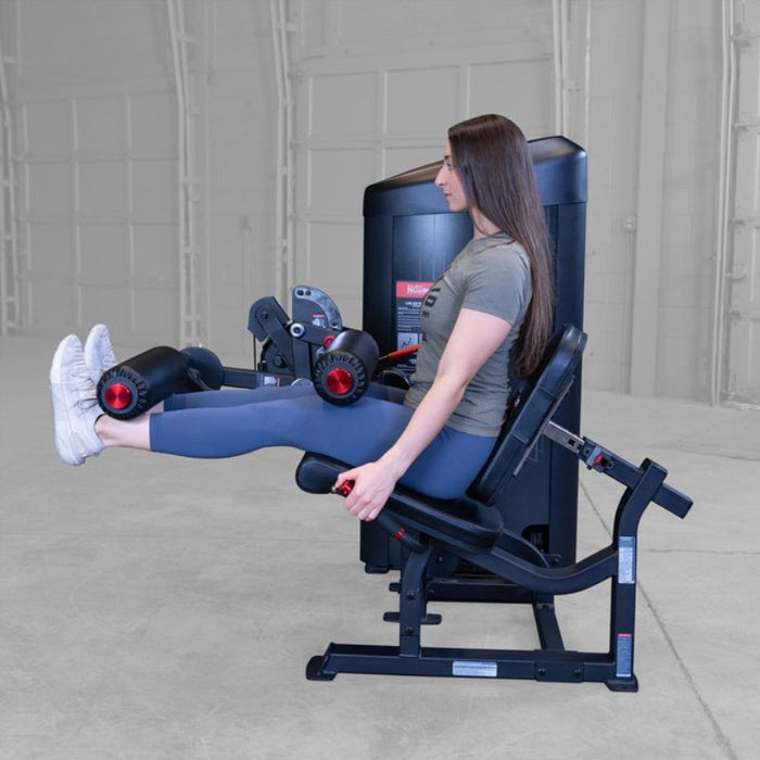 Body-Solid Pro Clubline Series 2 Leg Extension S2LECX demo woman leg extension front
