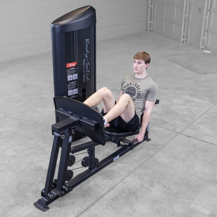 Body-Solid Pro Clubline Series 2 Leg Press & Calf Raise S2LPC demo man leg press