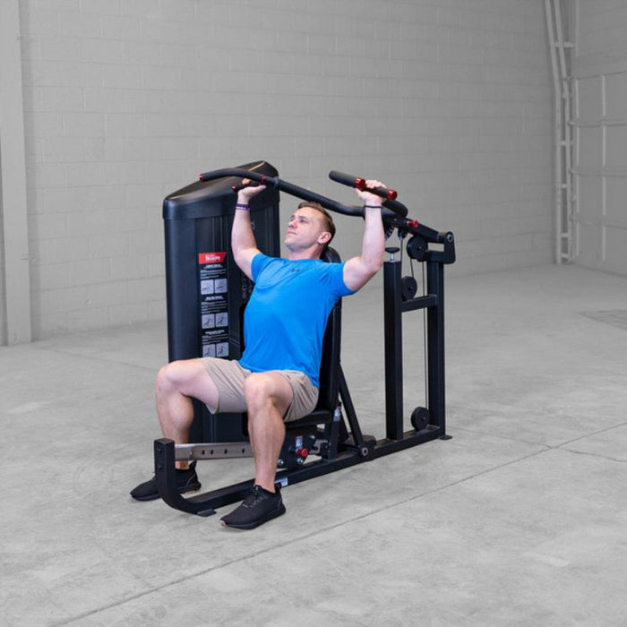 Body-Solid Pro Clubline Series II Multi Press S2MP demo man shoulder press
