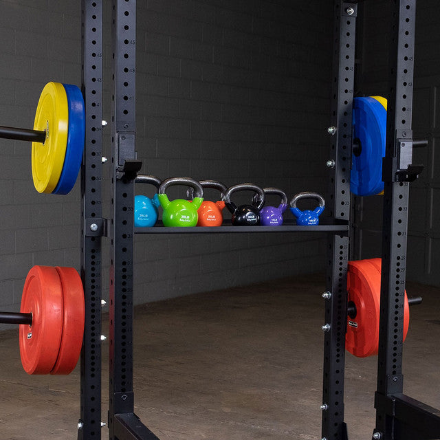 Body-Solid Pro Clubline Storage Tray SPRST Installed Kettlebells
