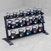 Body-Solid Pro Clubline 3-tier Kettlebell Rack SRK200 full kettlebell set storage