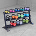Body-Solid Pro Clubline 3-tier Kettlebell Rack SRK200 vinyl kettlebell gym storage