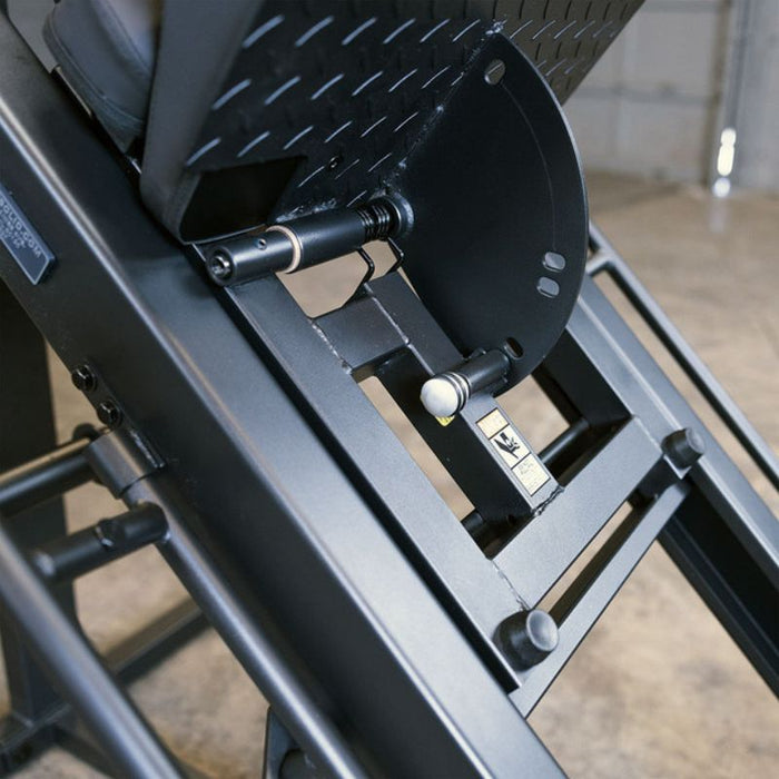 Body-Solid Leg Press & Hack Squat GLPH1100B adjustable footplate mechanism