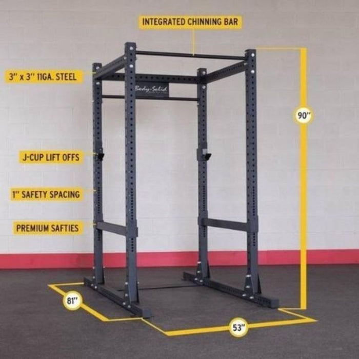 Body-Solid SPR1000 Power Rack with Functional Trainer Package dimensions