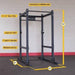 Body-Solid SPR1000 Power Rack with Functional Trainer Package dimensions