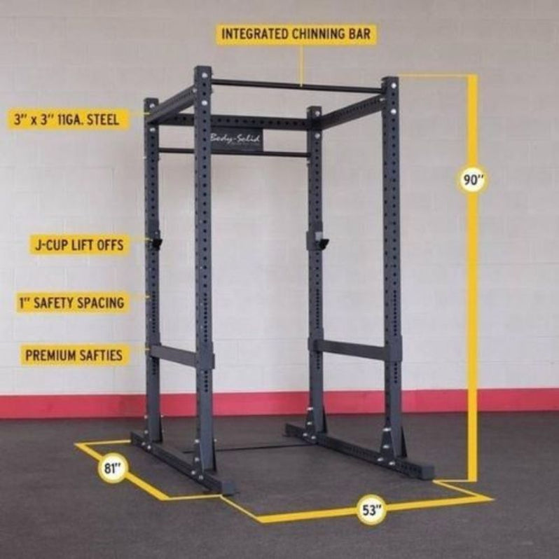 Body-Solid Commercial Power Rack with Functional Trainer Package ...