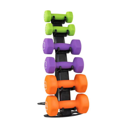 Body-Solid Vinyl Dumbbell Rack GDR10B black frame