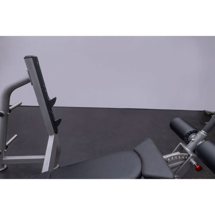 BodyKore Elite Olympic Decline Press CF2153 safety catch system