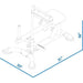 BodyKore Elite Seated Calf Raise CF2172 Dimensions Diagram