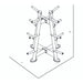 BodyKore Elite Weight Plate Tree CF2134 dimensions diagram
