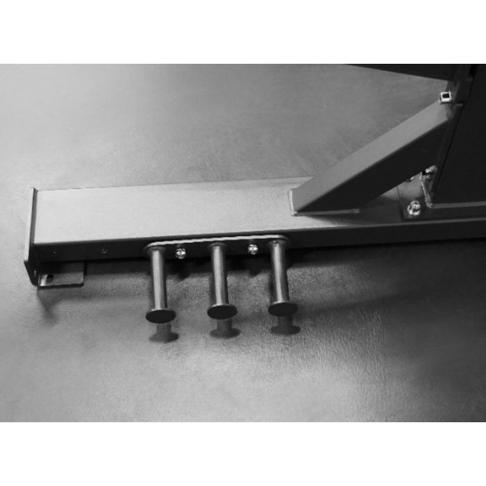 BodyKore Foundation Military Press Full Rack G702 base plate storage pegs