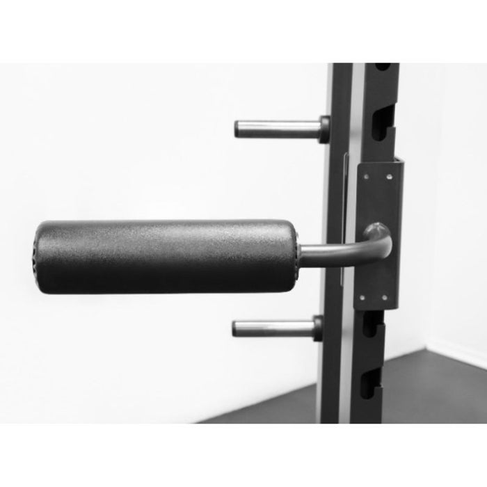 BodyKore Foundation Military Press Full Rack G702 rear pad support detail
