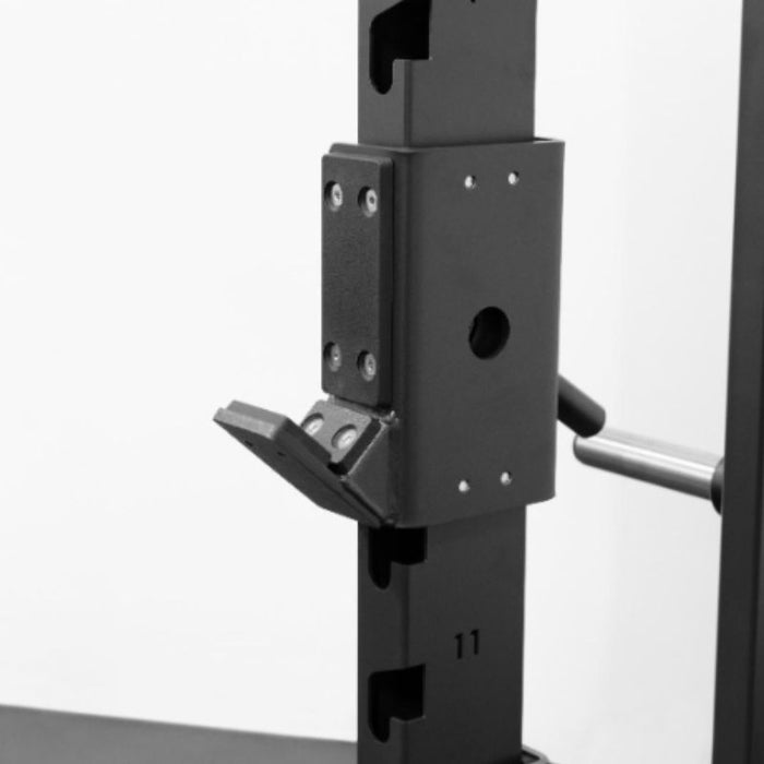 BodyKore Foundation Military Press Full Rack G702 safety catch system