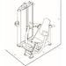 BodyKore GR601 Isolation Seated Chest Press Machine Dimensions Diagram