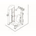 BodyKore Isolation Dual Axis Chest Press GR621 dimensions diagram
