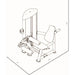 BodyKore Isolation Seated Leg Curl GR607 Dimensions Diagram