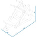 BodyKore Signature 45-Degree Leg Press G277 dimensions diagram