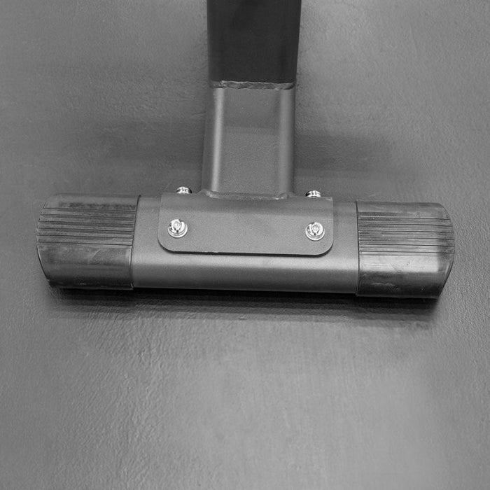 BodyKore Signature Seated Row Bench G214 rubber foot stabilizer detail