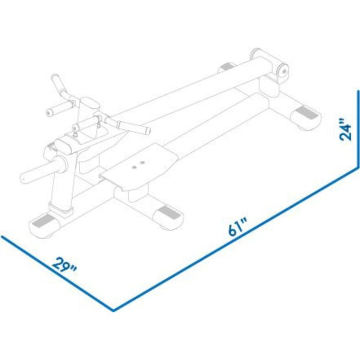 BodyKore Signature T-Bar Row G273 dimensions diagram