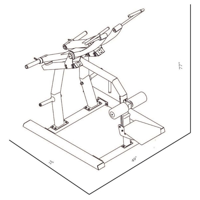 BodyKore Stacked Pull Down GR806 dimensions diagram