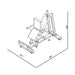 BodyKore Stacked Standing Calf Raise GR809 dimensions diagram