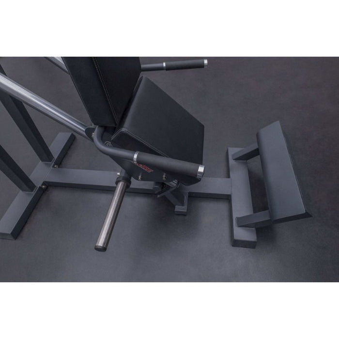 BodyKore Stacked Standing Calf Raise GR809 handle and foot platform detail