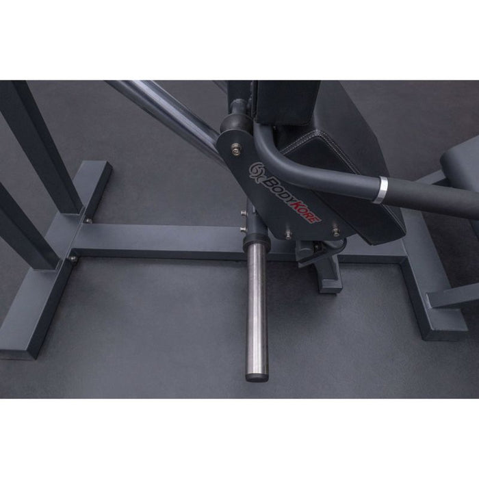 BodyKore Stacked Standing Calf Raise GR809 weight sleeve detail