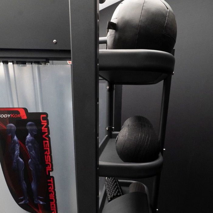 BodyKore Universal Back Mounted Accessory Rack MX1186 side storage view