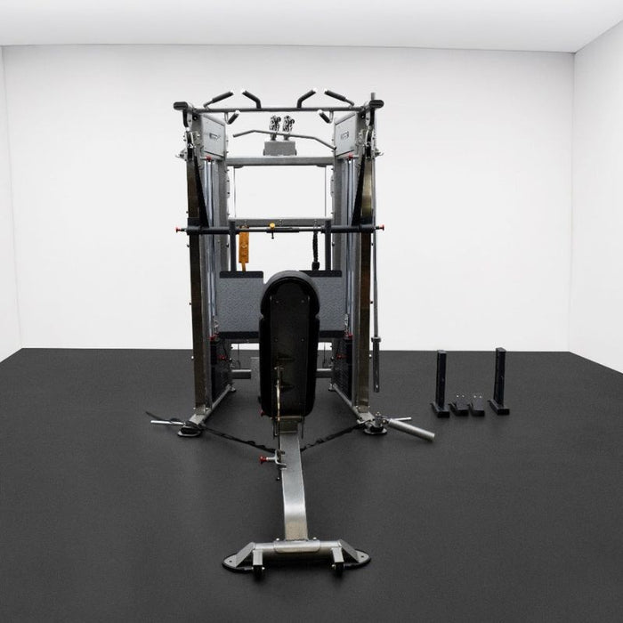 BodyKore Universal Isolateral Leg Press Attachment MX1183 full unit installed