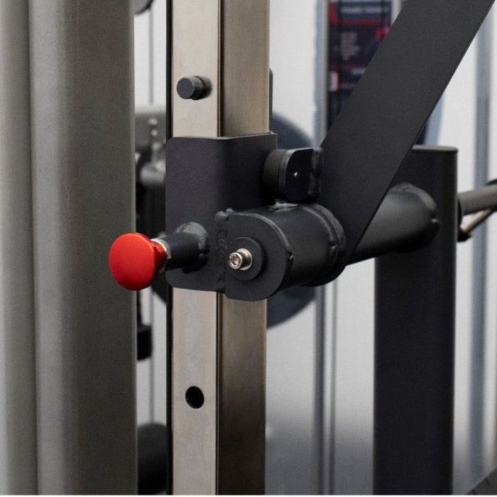 BodyKore Universal Isolateral Leg Press Attachment MX1183 pivot adjustment closeup