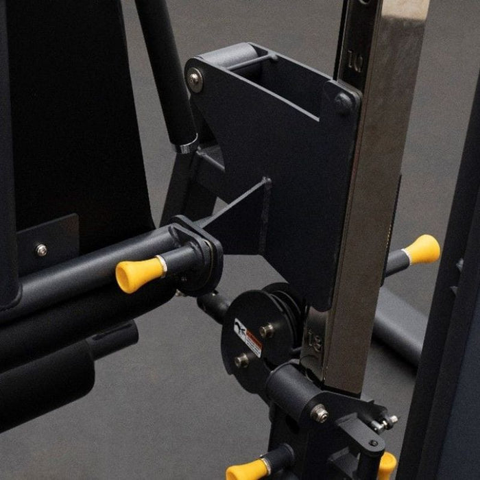 BodyKore Universal Leg Ext/Curl Seat MX1175 adjustment mechanism closeup