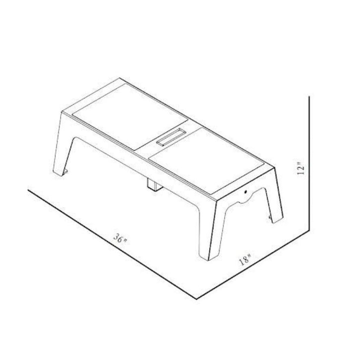 BodyKore Universal Squat Box Pro MX1182XL dimensions diagram