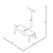 BodyKore Universal Squat Box Pro MX1182XL handle dimensions diagram
