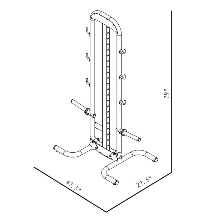 BodyKore Universal Storage Rack MX1191 dimensions view