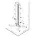BodyKore Universal Storage Rack MX1191 dimensions view