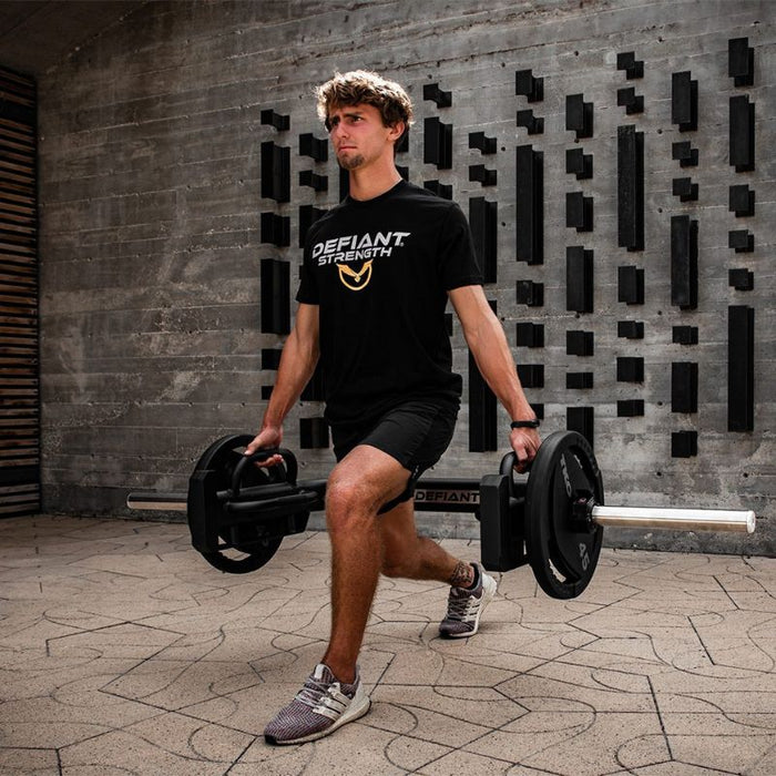 Defiant Strength Open Trap Bar 813OTB Lunge Exercise