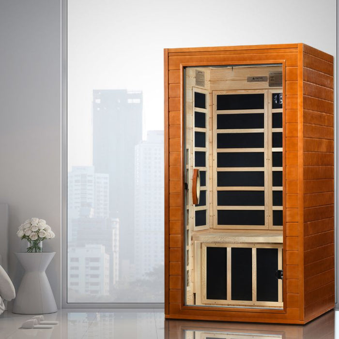 Dynamic Avila Elite Ultra Low EMF Sauna DYN-6103-01 Elite lifestyle room install
