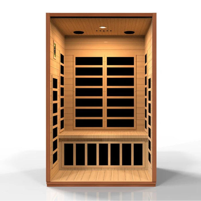 Dynamic Cordoba Low EMF FAR Infrared Sauna DYN-6203-01 interior front heater view