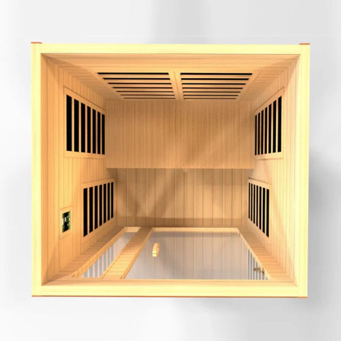 Dynamic Cordoba Low EMF FAR Infrared Sauna DYN-6203-01 overhead interior view