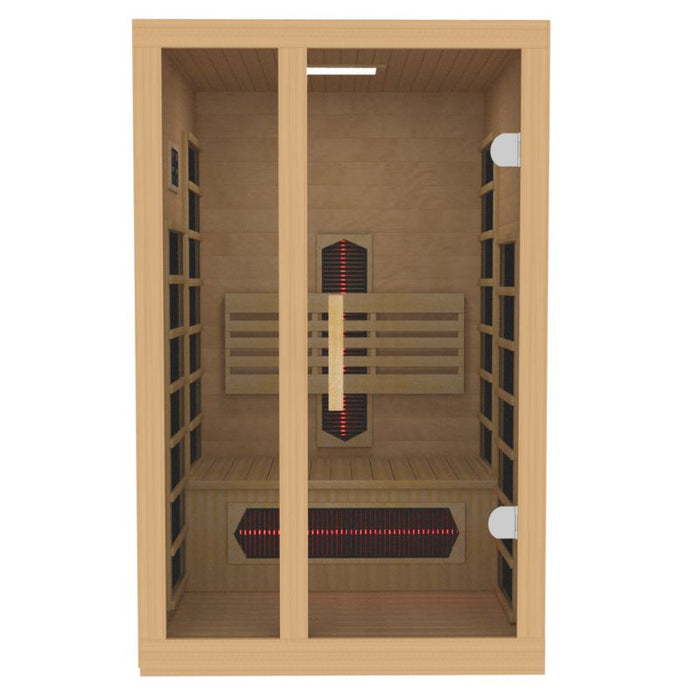 Dynamic Gracia Full Spectrum Near Zero EMF Sauna DYN-6119-03 FS front view glass door