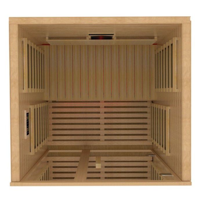 Dynamic Gracia Full Spectrum Near Zero EMF Sauna DYN-6119-03 FS top view interior layout