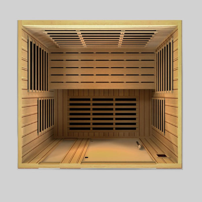 Dynamic Lugano Elite Ultra Low EMF Far Infrared Sauna DYN-6336-02 interior top view
