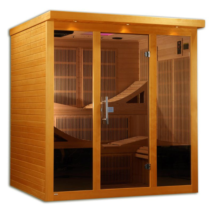 Dynamic Monaco Elite Ultra Low EMF Sauna DYN-6996-01 Elite angled exterior view