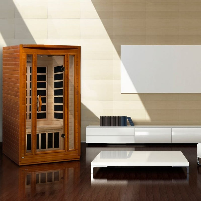 Dynamic San Marino Elite Ultra Low EMF Sauna DYN-6206-01 Elite lifestyle room scene