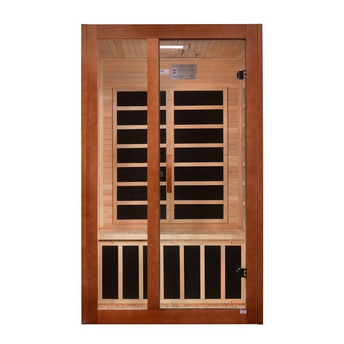 Dynamic Santiago Elite Ultra Low EMF Sauna DYN-6209-02 Elite angled front view