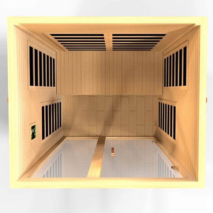 Dynamic Santiago Elite Ultra Low EMF Sauna DYN-6209-02 Elite interior top view