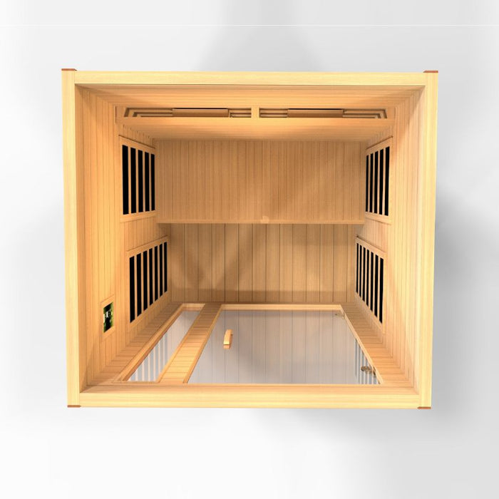 Dynamic Santiago Full Spectrum Infrared Sauna DYN-6209-03 FS top interior view