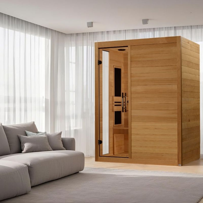 Dynamic Toscana Elite Ultra Low EMF Sauna DYN-6315-05 Elite lifestyle bright room view