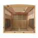 Dynamic Versailles Elite Ultra Low EMF Sauna DYN-6202-03 Elite interior view-heaters and bench
